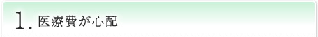 1.医療費が心配