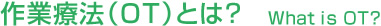 作業療法（OT）とは?